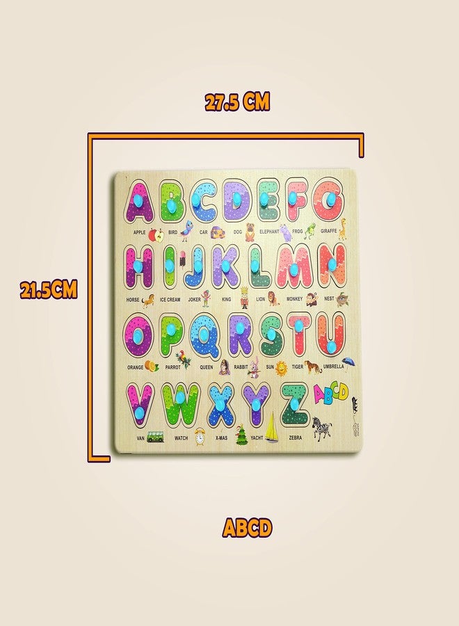 Lefan Wooden Learning Educational Board For Kids, Puzzle Toys For 2 Years Old Boys & Girls Alphabets - Image 3